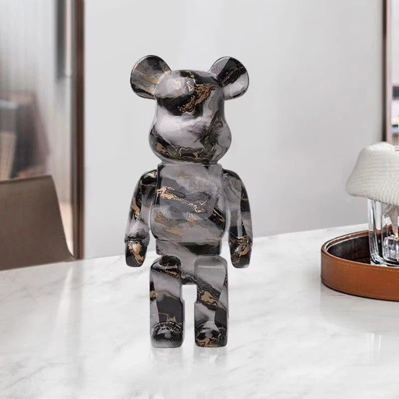 27cm Graffiti Bear Figurine – Abstract Home Decor & Money Jar