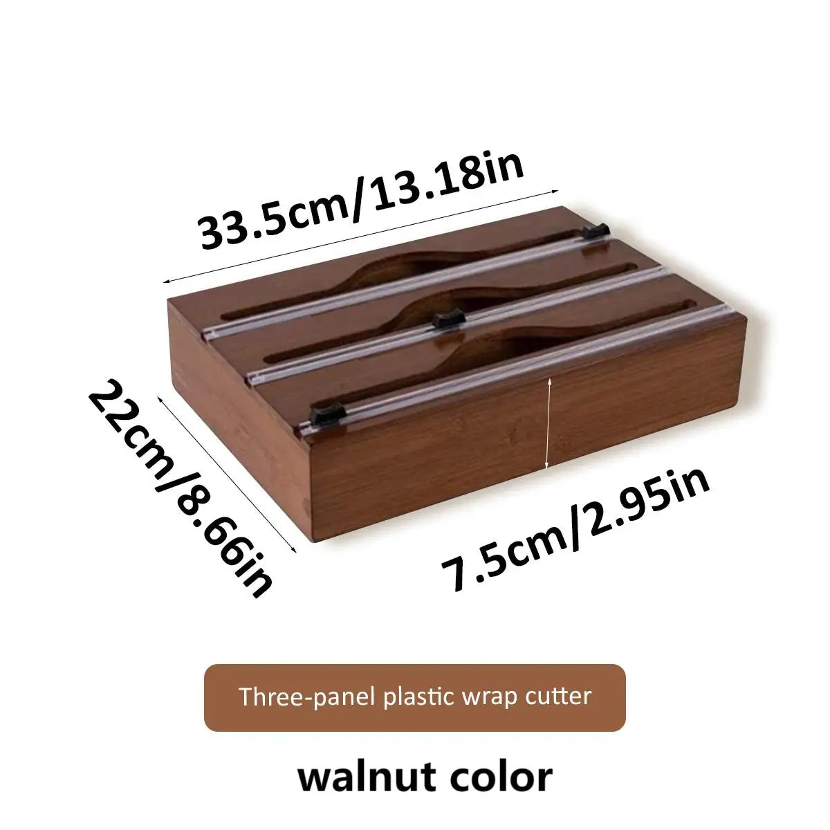Bamboo Kitchen Wrap Dispenser – Foil & Cling Film Cutter Box