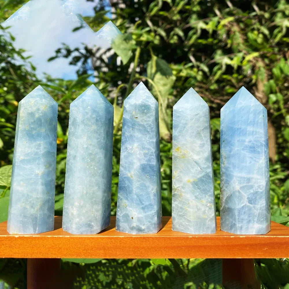 Natural Crystal Point Wands – Rose Quartz & Amethyst Mineral Decor