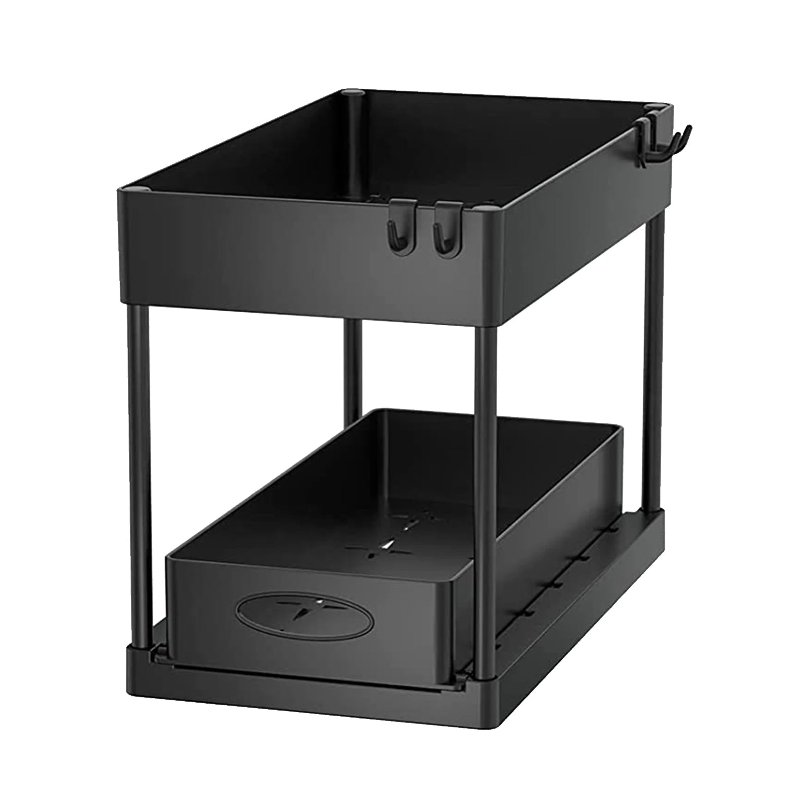 2-Tier Under Sink Sliding Organizer – Hanging Cabinet Storage Rack