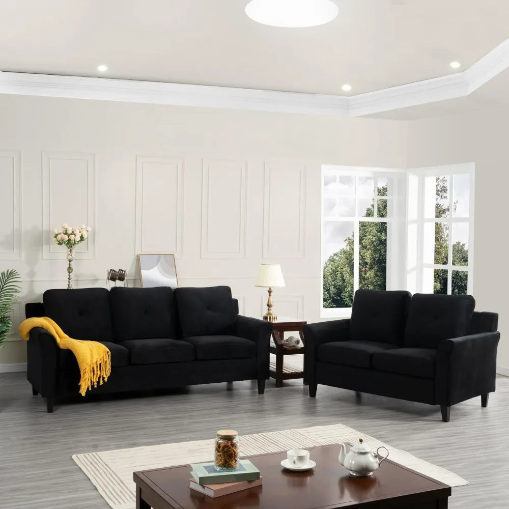 Button Tufted Sofa & Loveseat Set