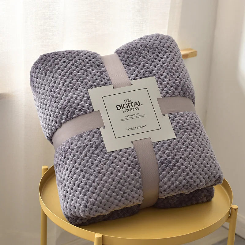 Baby Fleece Blanket – Thick Swaddle & Stroller Quilt