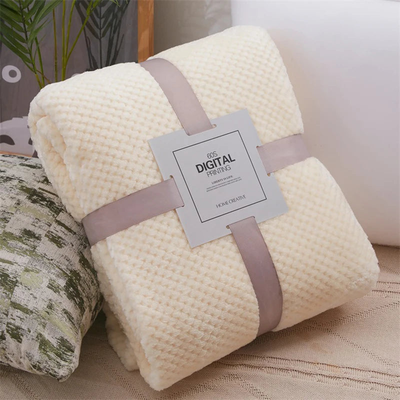 Baby Fleece Blanket – Thick Swaddle & Stroller Quilt