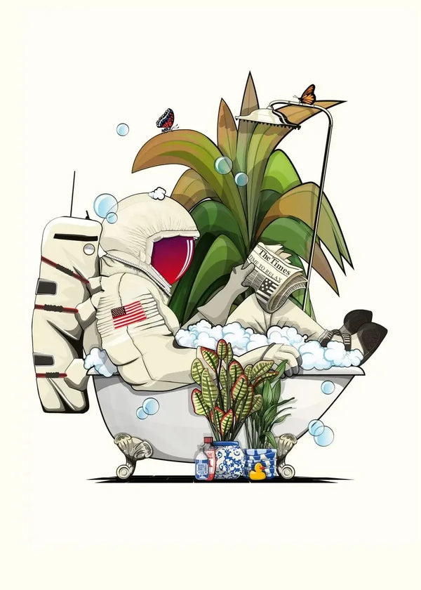 Funny Jungle Animal Canvas – Dinosaur & Elephant Cartoon Wall Art