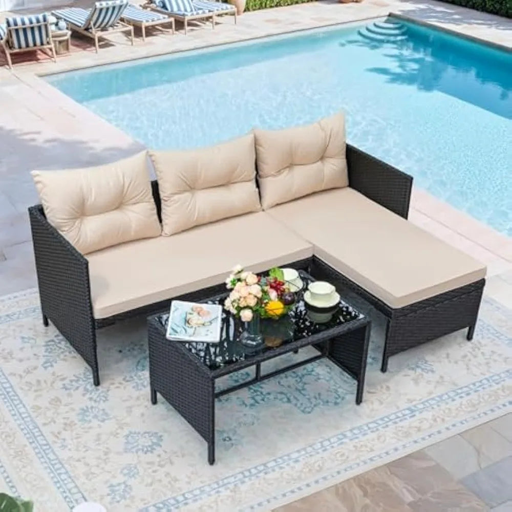 3-Piece Outdoor Patio Furniture Set