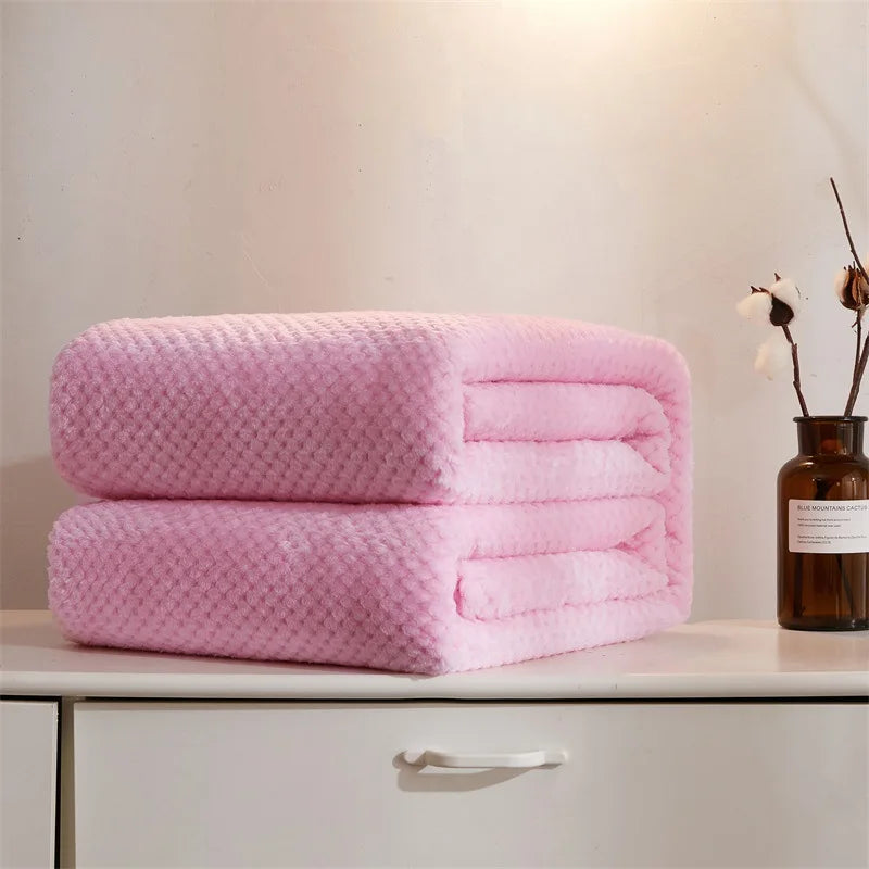 Baby Fleece Blanket – Thick Swaddle & Stroller Quilt