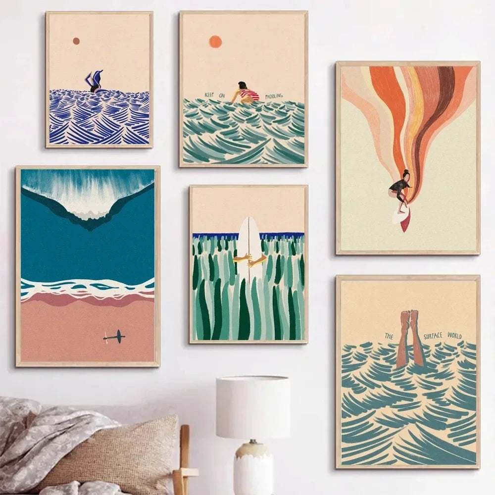 Nordic Bohemian Surf Canvas Prints