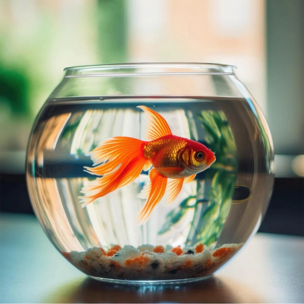 Clear Plastic Fish Bowl – Heavy-Duty Round Centerpiece Vase