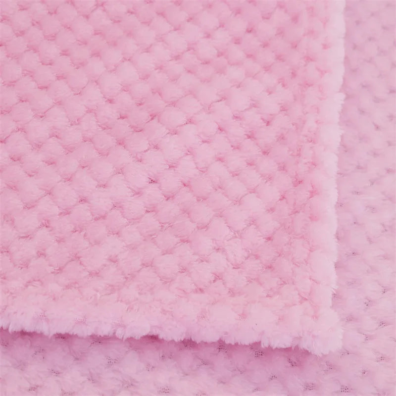 Baby Fleece Blanket – Thick Swaddle & Stroller Quilt