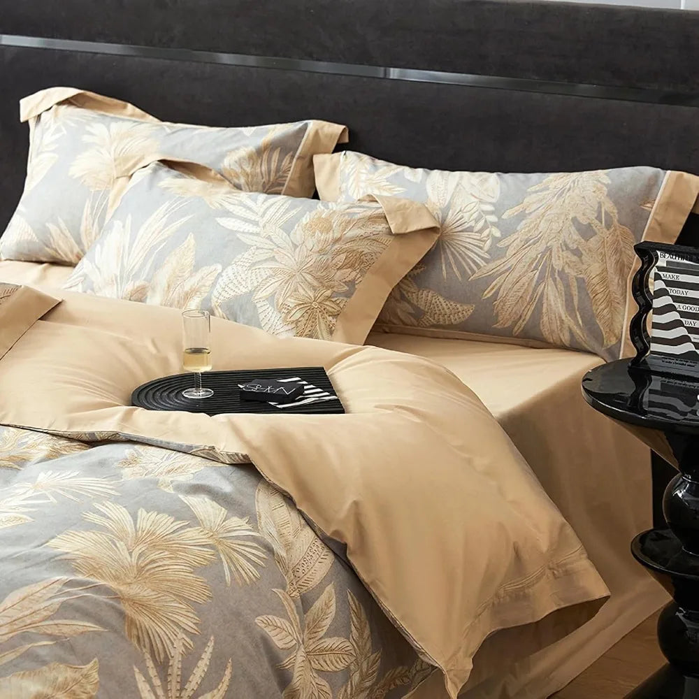 Queen Cotton Duvet Cover Set – 3-Piece Soft & Breathable Bedding