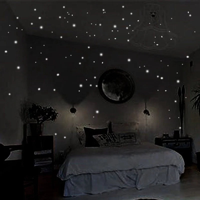 407pcs Glow-in-the-Dark Star Stickers