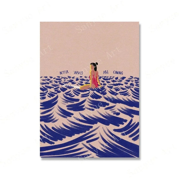 Nordic Bohemian Surf Canvas Prints