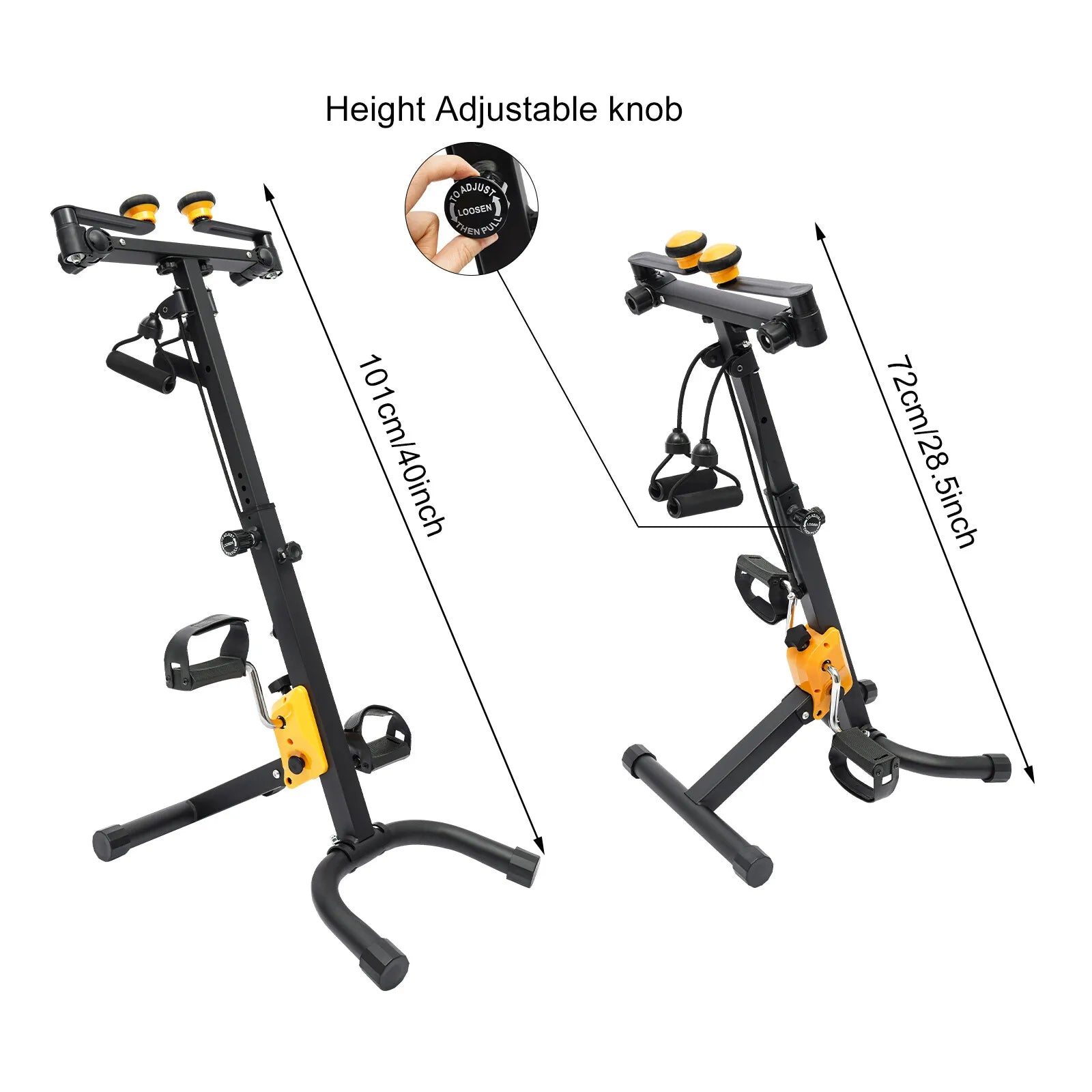 Foldable Pedal Exerciser Bike – Adjustable Home Fitness for Seniors