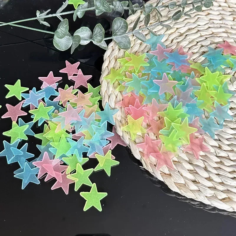Glow-in-the-Dark Star Stickers – 3D Luminous Wall & Ceiling Decor